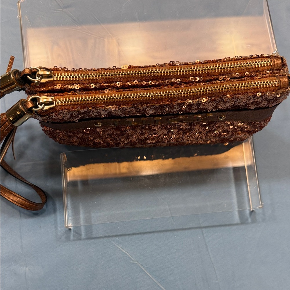 Juicy Couture Gold Sequin Wristlet - Picture 4 of 6